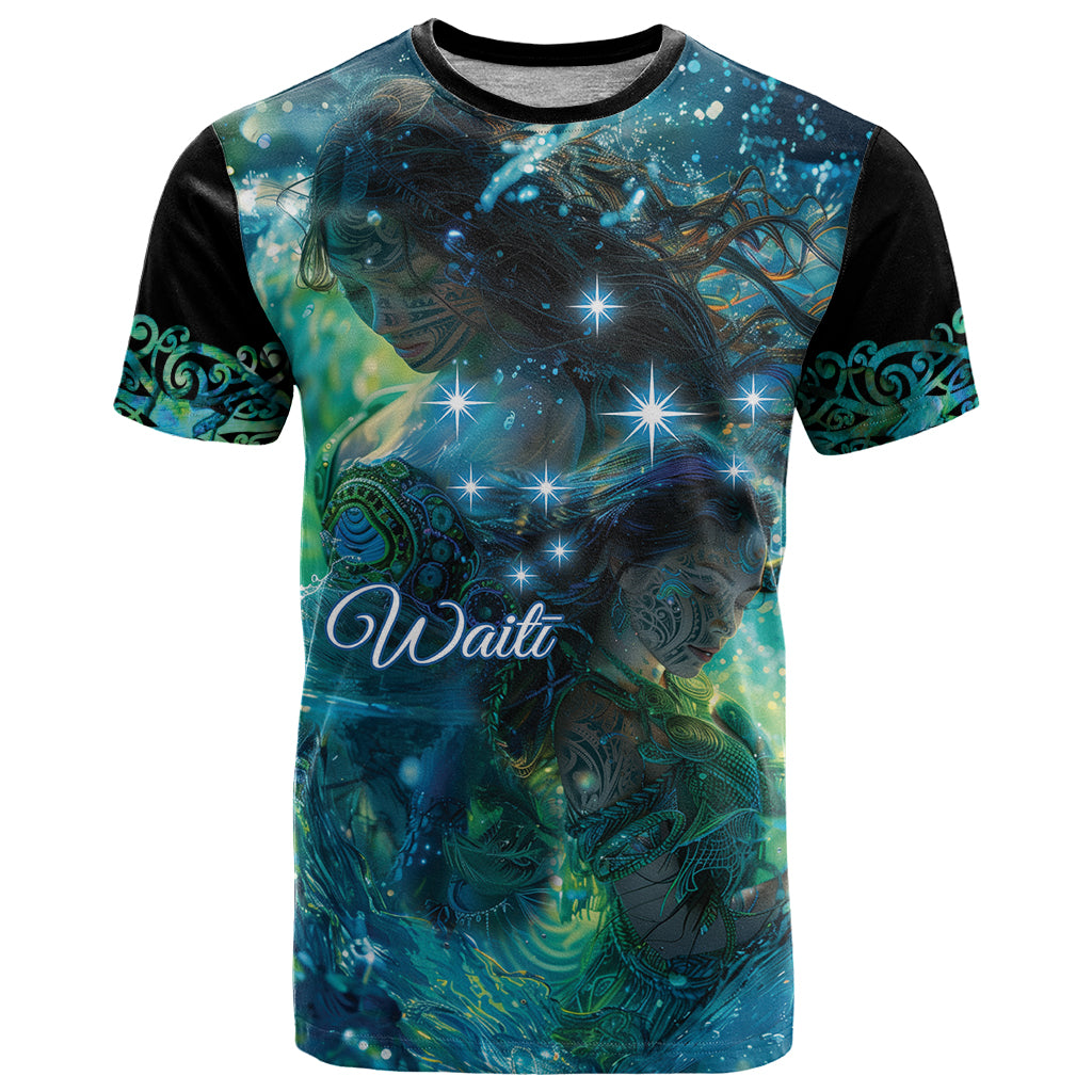 New Zealand Matariki Waiti T Shirt The Beginnings Of Life LT9 Black - Polynesian Pride
