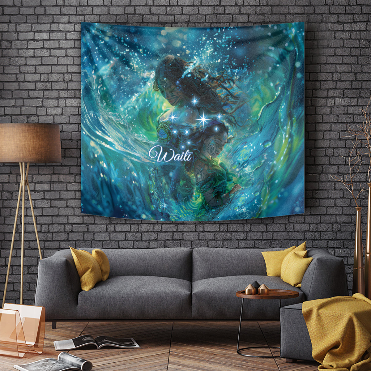 New Zealand Matariki Waiti Tapestry The Beginnings Of Life LT9 - Polynesian Pride