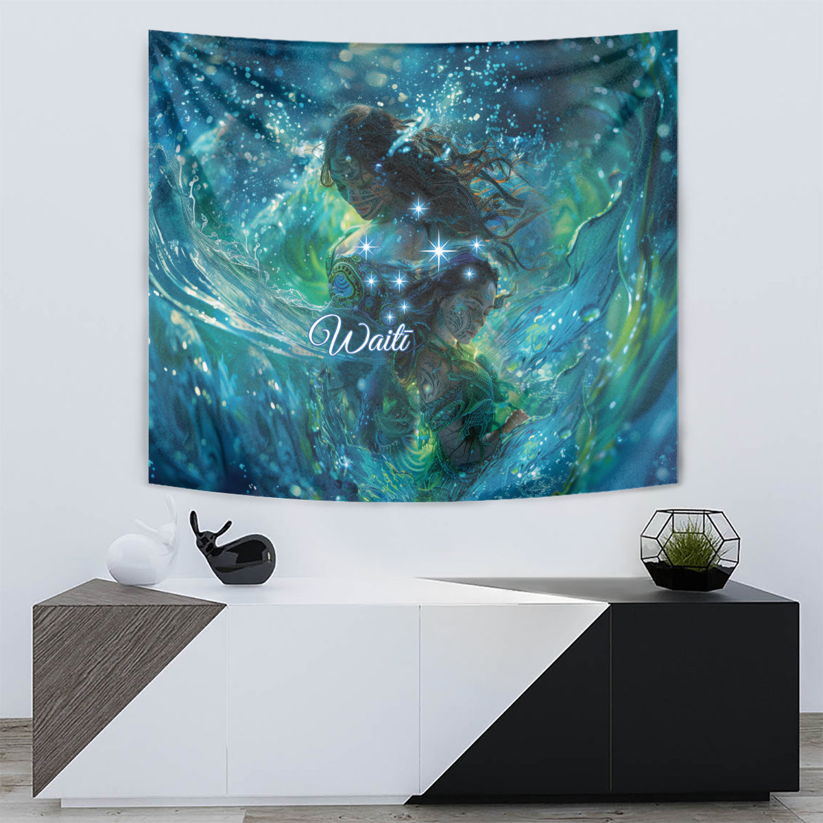New Zealand Matariki Waiti Tapestry The Beginnings Of Life LT9 - Polynesian Pride