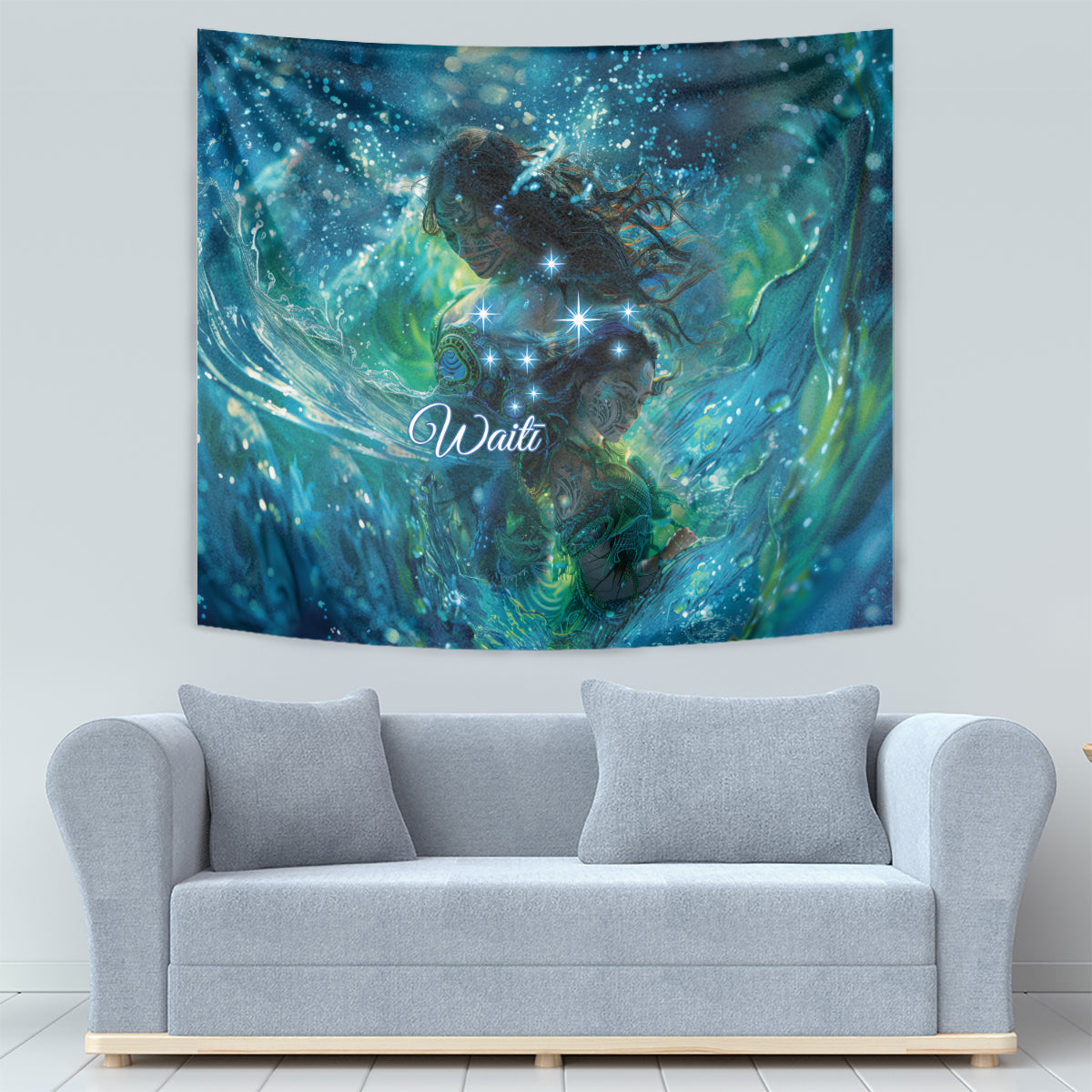 New Zealand Matariki Waiti Tapestry The Beginnings Of Life LT9 - Polynesian Pride