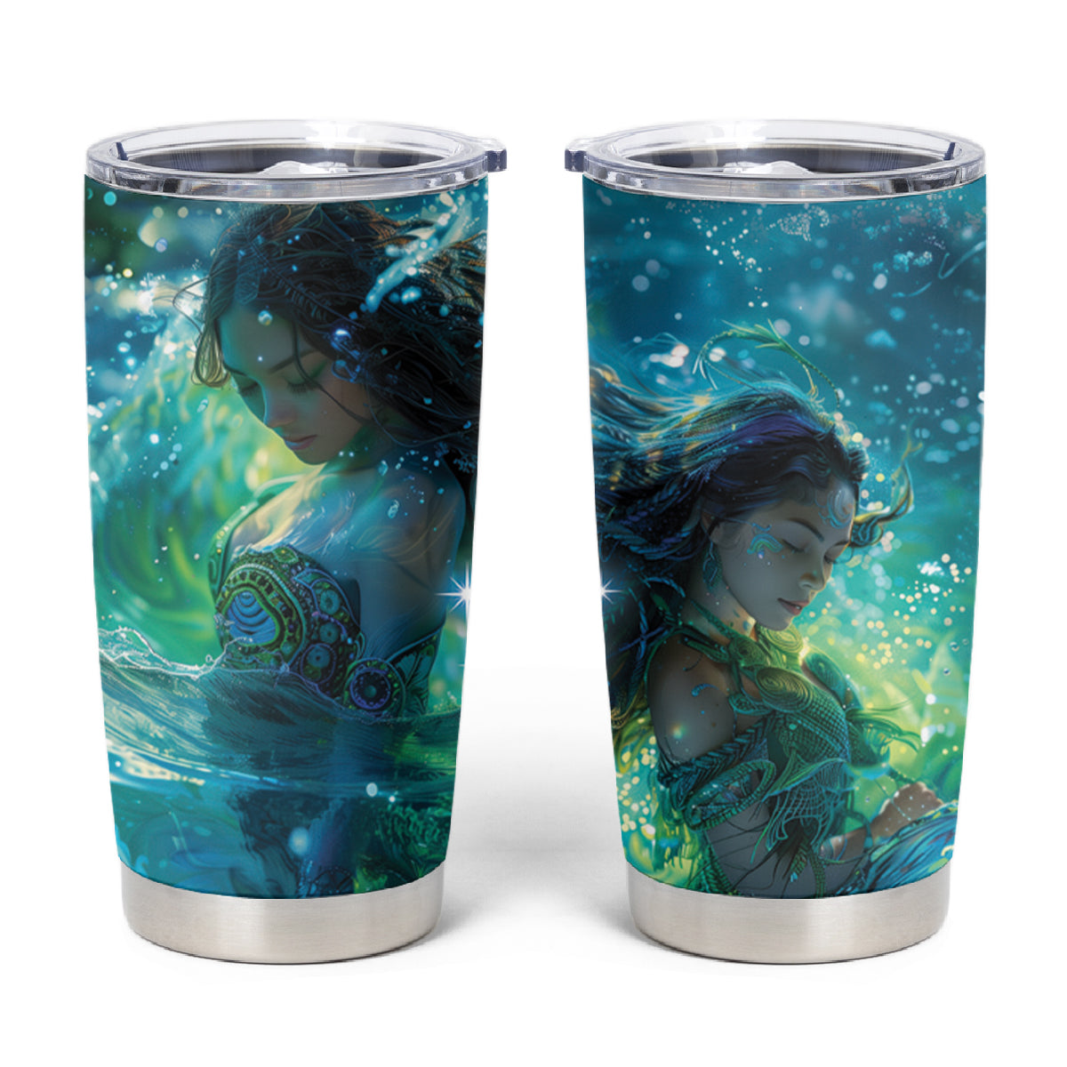 New Zealand Matariki Waiti Tumbler Cup The Beginnings Of Life LT9 Black - Polynesian Pride