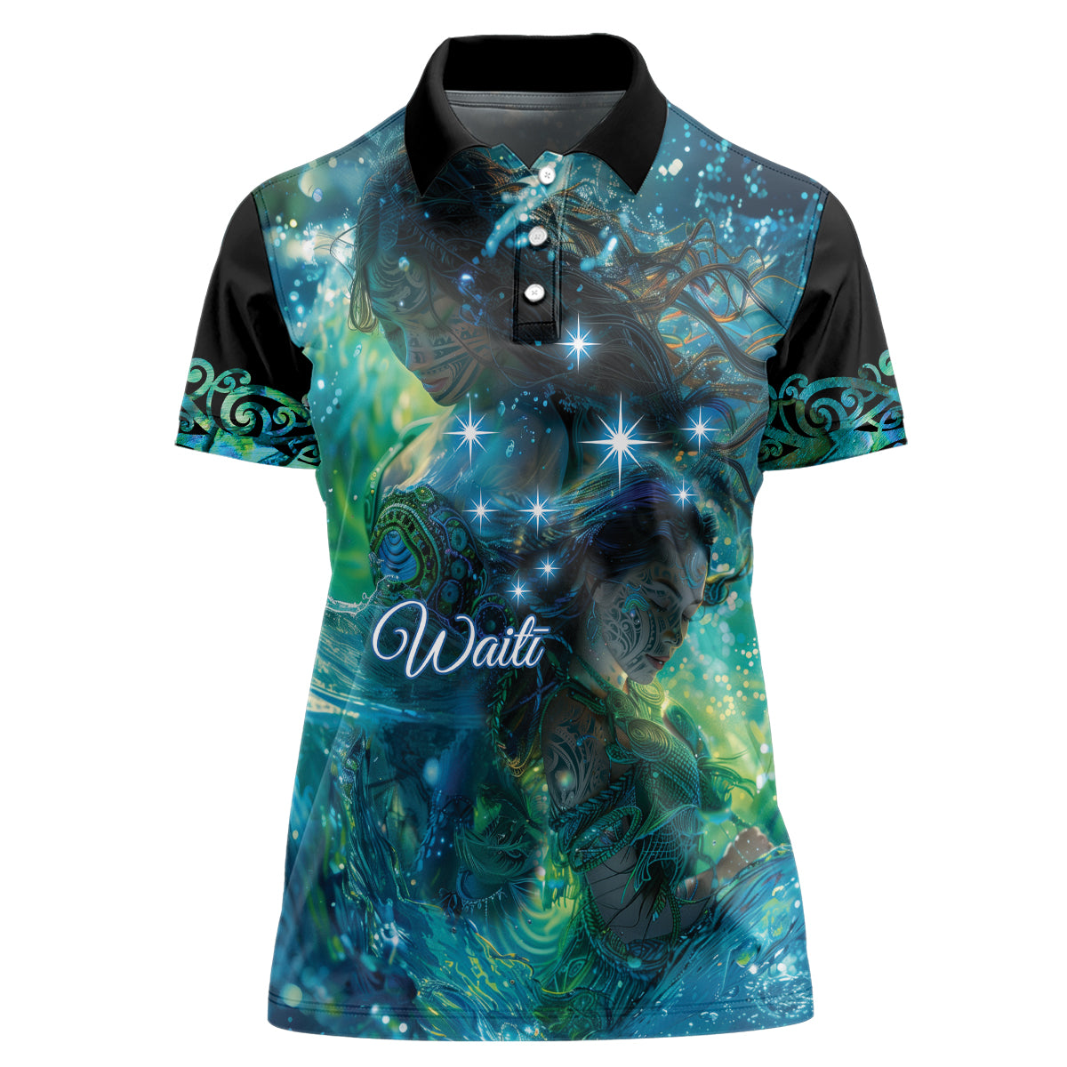 New Zealand Matariki Waiti Women Polo Shirt The Beginnings Of Life