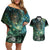 New Zealand Matariki Waiti Couples Matching Off Shoulder Short Dress and Hawaiian Shirt Waimāori and The Origin Of Life