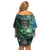 New Zealand Matariki Waiti Family Matching Off Shoulder Short Dress and Hawaiian Shirt Waimāori and The Origin Of Life