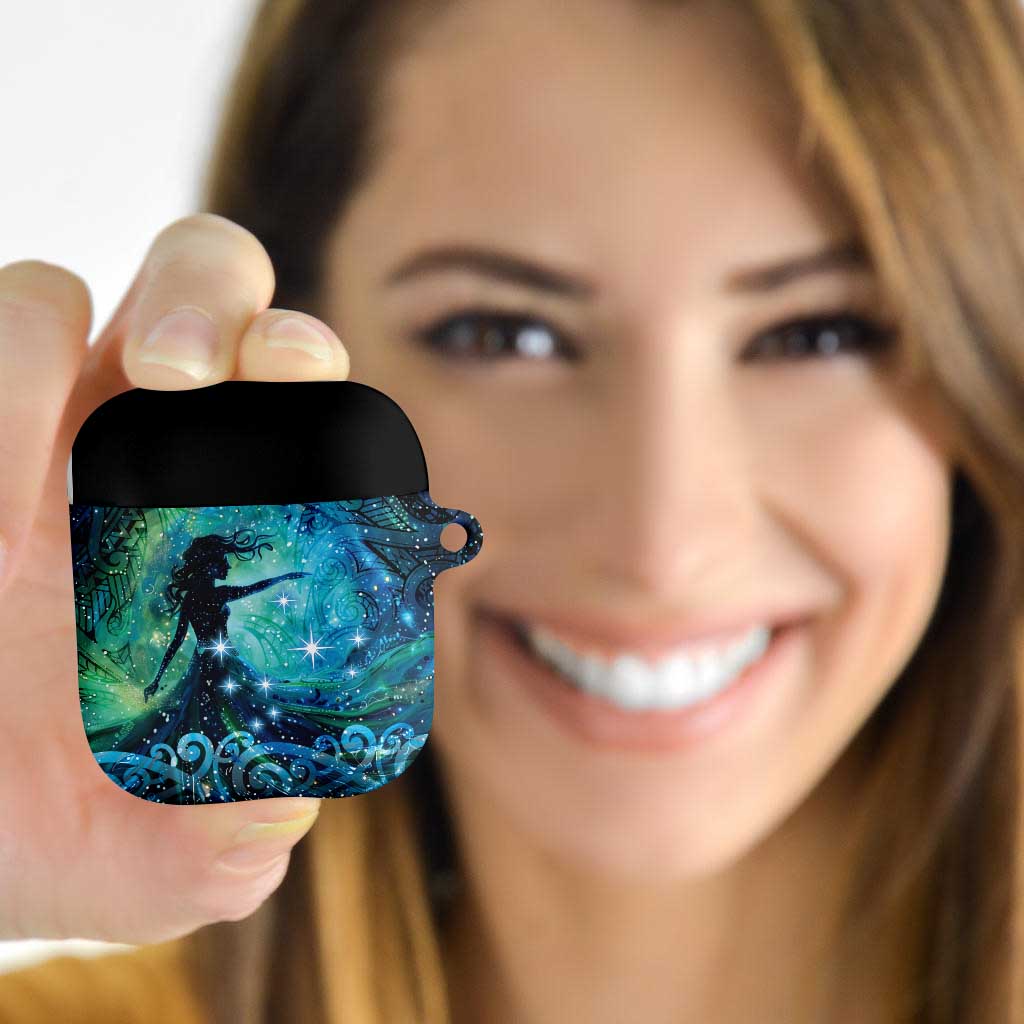 New Zealand Matariki Hiwa-i-te-rangi AirPods Case Titiro ki nga Whetu Wishing Star LT9 Black - Polynesian Pride