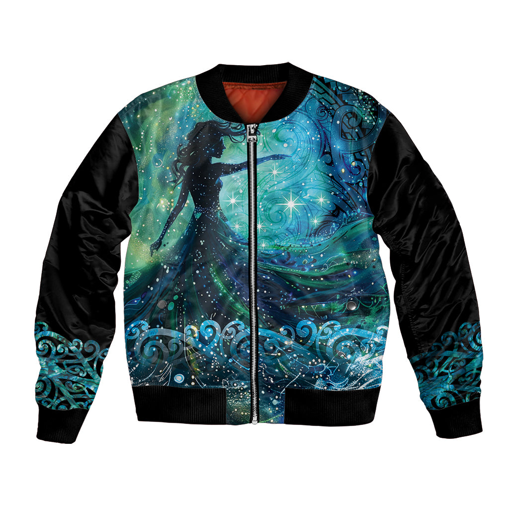 New Zealand Matariki Hiwa-i-te-rangi Bomber Jacket Titiro ki nga Whetu Wishing Star