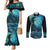 New Zealand Matariki Hiwa-i-te-rangi Couples Matching Mermaid Dress and Long Sleeve Button Shirt Titiro ki nga Whetu Wishing Star