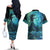 New Zealand Matariki Hiwa-i-te-rangi Couples Matching Off The Shoulder Long Sleeve Dress and Hawaiian Shirt Titiro ki nga Whetu Wishing Star