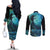 New Zealand Matariki Hiwa-i-te-rangi Couples Matching Off The Shoulder Long Sleeve Dress and Long Sleeve Button Shirt Titiro ki nga Whetu Wishing Star