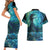 New Zealand Matariki Hiwa-i-te-rangi Couples Matching Short Sleeve Bodycon Dress and Hawaiian Shirt Titiro ki nga Whetu Wishing Star