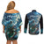 New Zealand Matariki Ururangi Couples Matching Off Shoulder Short Dress and Long Sleeve Button Shirt The Murmur Of The Wind