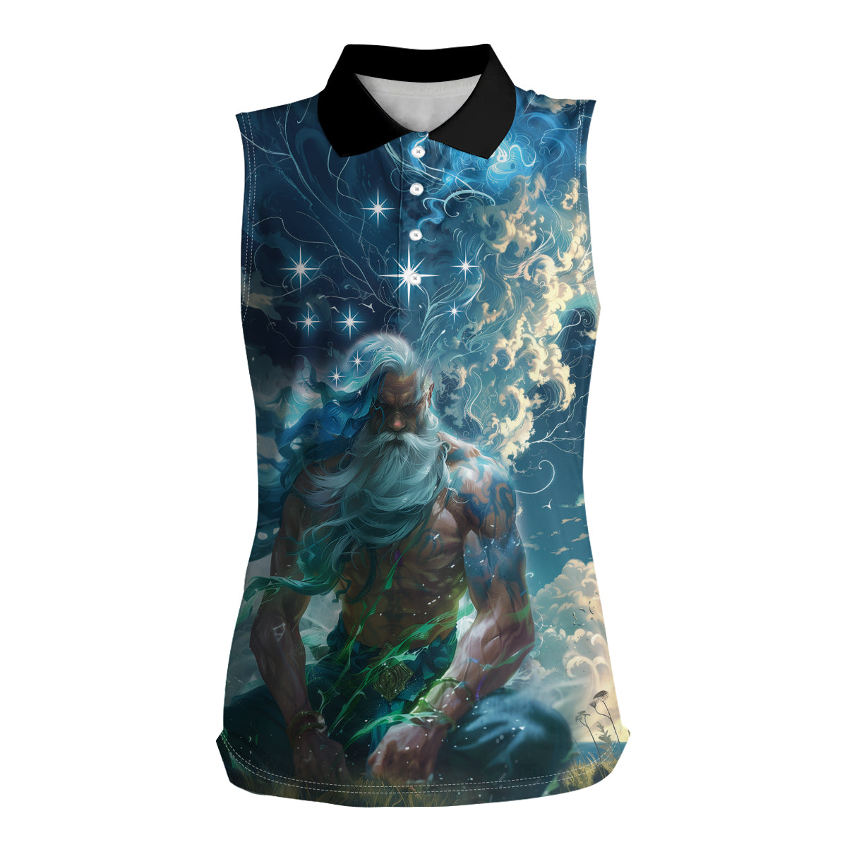 New Zealand Matariki Ururangi Women Sleeveless Polo Shirt The Murmur Of The Wind