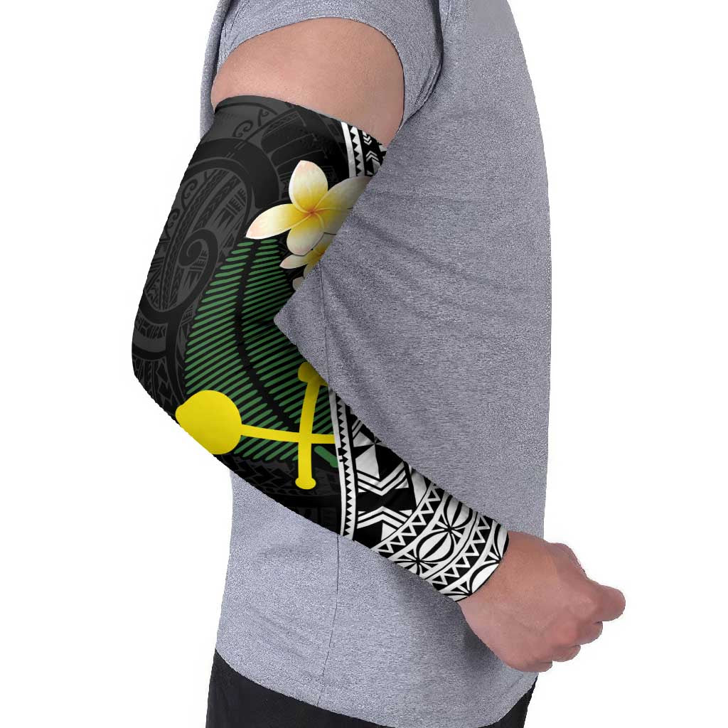 Alo Chiefdom Wallis and Futuna Personalized Arm Sleeves Frangipani Flowers Polynesian Pattern LT9 - Polynesian Pride