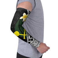 Alo Chiefdom Wallis and Futuna Personalized Arm Sleeves Frangipani Flowers Polynesian Pattern LT9 - Polynesian Pride