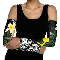 Alo Chiefdom Wallis and Futuna Personalized Arm Sleeves Frangipani Flowers Polynesian Pattern LT9 - Polynesian Pride