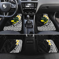 Alo Chiefdom Wallis and Futuna Personalized Car Mats Frangipani Flowers Polynesian Pattern LT9 Set 4pcs Black - Polynesian Pride