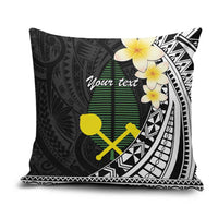 Alo Chiefdom Wallis and Futuna Personalized Pillow Cover Frangipani Flowers Polynesian Pattern LT9 Black - Polynesian Pride