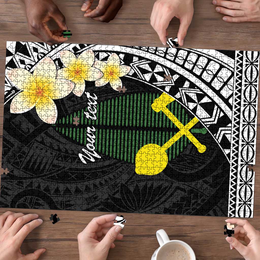Alo Chiefdom Wallis and Futuna Personalized Puzzle Frangipani Flowers Polynesian Pattern LT9 - Polynesian Pride