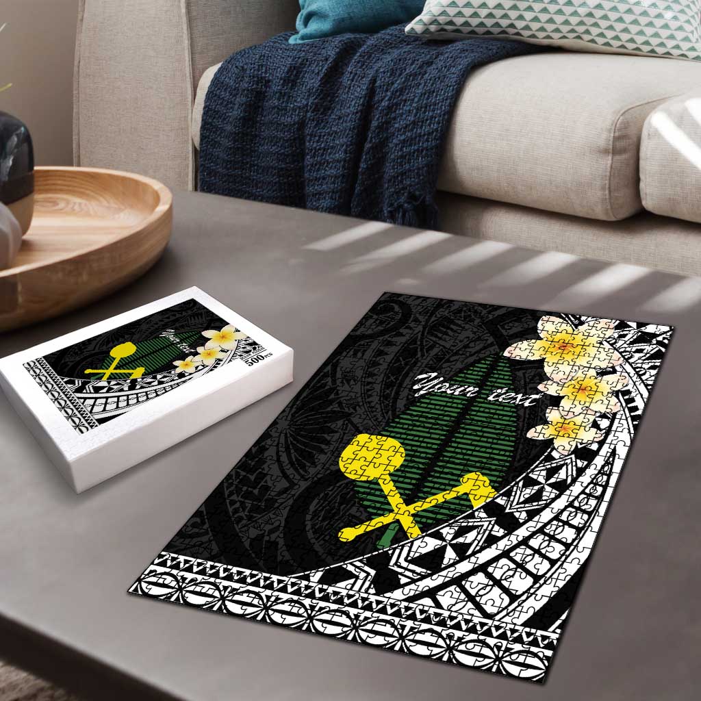 Alo Chiefdom Wallis and Futuna Personalized Puzzle Frangipani Flowers Polynesian Pattern LT9 - Polynesian Pride