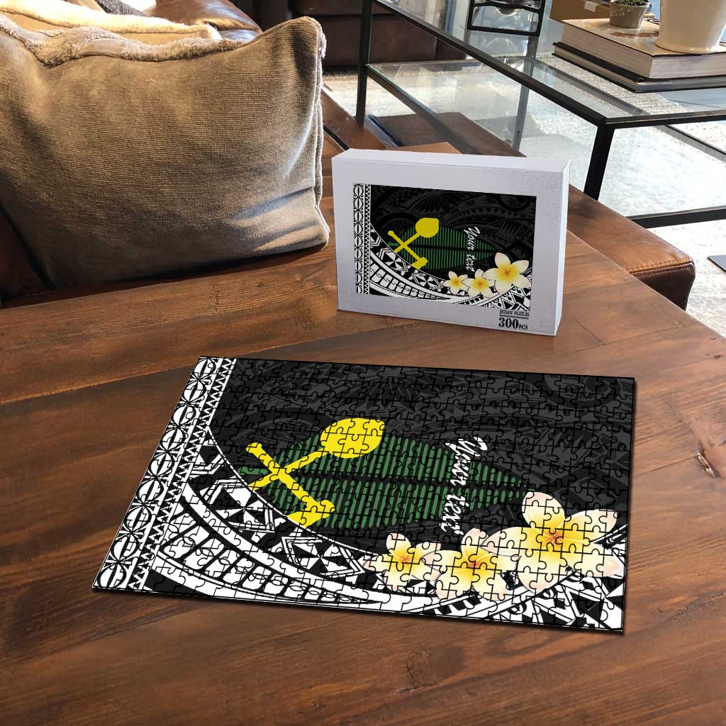 Alo Chiefdom Wallis and Futuna Personalized Puzzle Frangipani Flowers Polynesian Pattern LT9 - Polynesian Pride