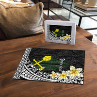 Alo Chiefdom Wallis and Futuna Personalized Puzzle Frangipani Flowers Polynesian Pattern LT9 - Polynesian Pride