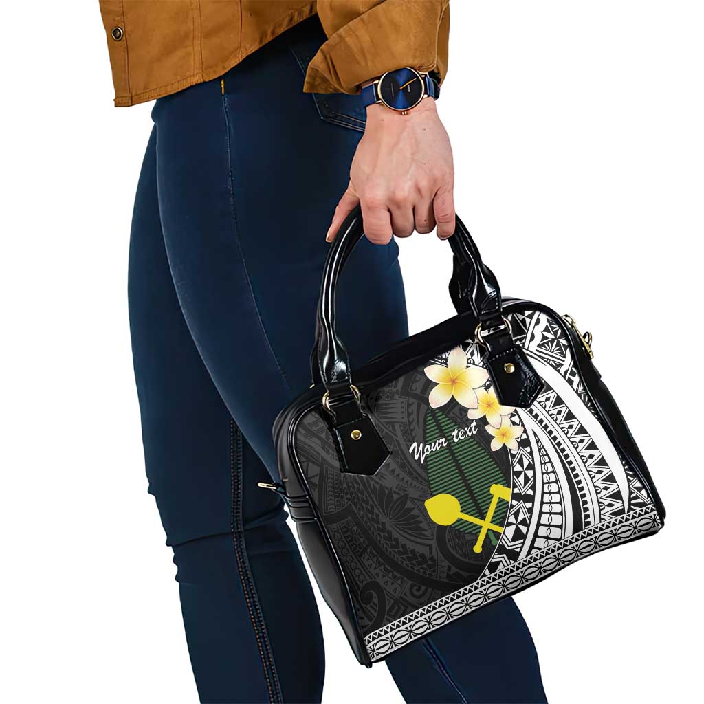 Alo Chiefdom Wallis and Futuna Personalized Shoulder Handbag Frangipani Flowers Polynesian Pattern LT9 - Polynesian Pride