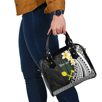 Alo Chiefdom Wallis and Futuna Personalized Shoulder Handbag Frangipani Flowers Polynesian Pattern LT9 - Polynesian Pride