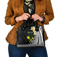 Alo Chiefdom Wallis and Futuna Personalized Shoulder Handbag Frangipani Flowers Polynesian Pattern LT9 - Polynesian Pride