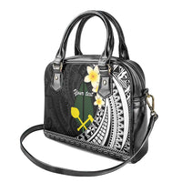 Alo Chiefdom Wallis and Futuna Personalized Shoulder Handbag Frangipani Flowers Polynesian Pattern LT9 - Polynesian Pride