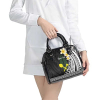 Alo Chiefdom Wallis and Futuna Personalized Shoulder Handbag Frangipani Flowers Polynesian Pattern LT9 - Polynesian Pride
