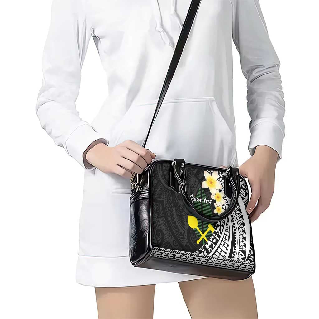 Alo Chiefdom Wallis and Futuna Personalized Shoulder Handbag Frangipani Flowers Polynesian Pattern LT9 - Polynesian Pride