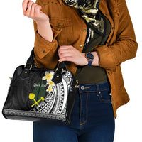 Alo Chiefdom Wallis and Futuna Personalized Shoulder Handbag Frangipani Flowers Polynesian Pattern LT9 - Polynesian Pride