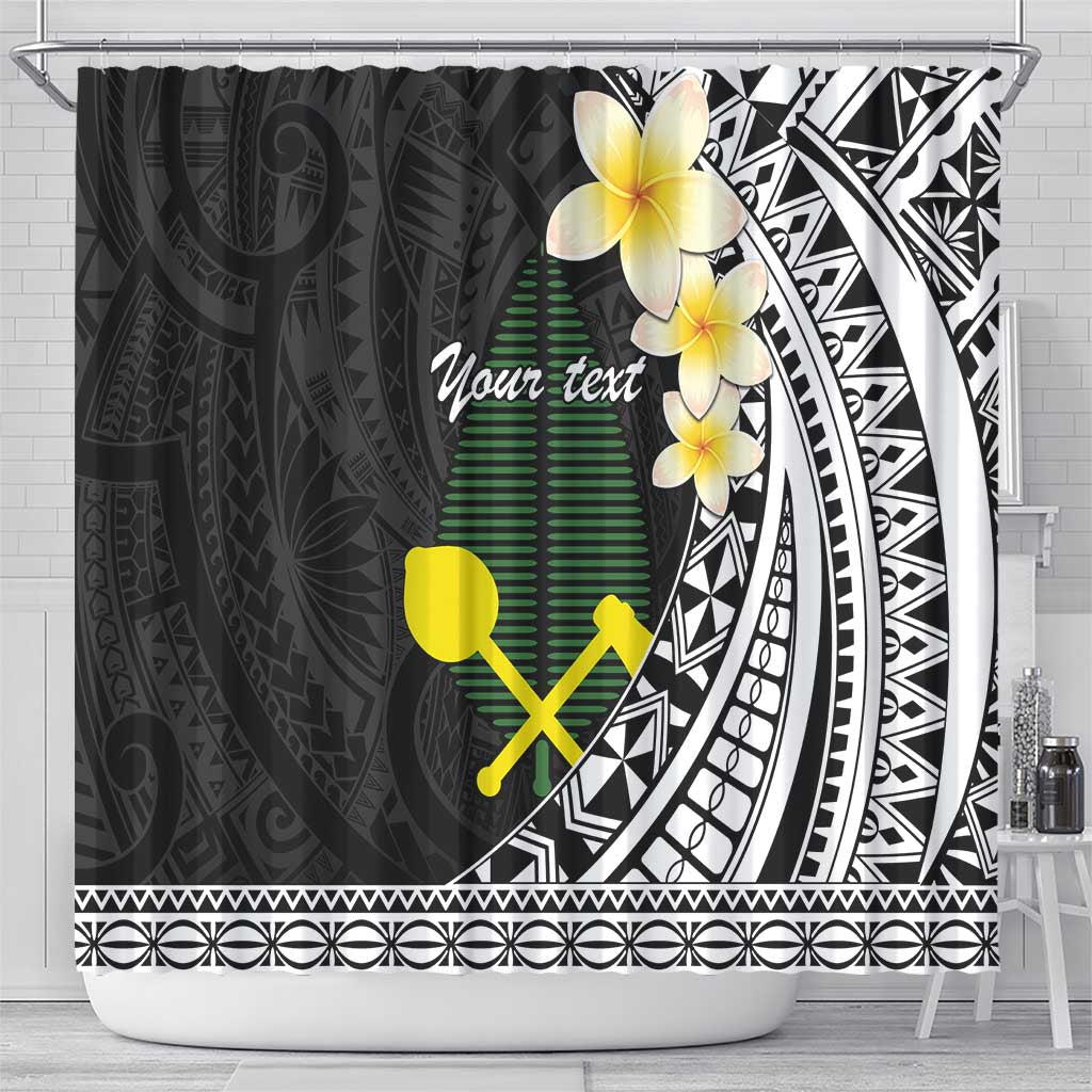 Alo Chiefdom Wallis and Futuna Personalized Shower Curtain Frangipani Flowers Polynesian Pattern LT9 - Polynesian Pride