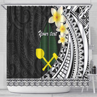Alo Chiefdom Wallis and Futuna Personalized Shower Curtain Frangipani Flowers Polynesian Pattern LT9 - Polynesian Pride