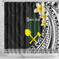 Alo Chiefdom Wallis and Futuna Personalized Shower Curtain Frangipani Flowers Polynesian Pattern LT9 - Polynesian Pride