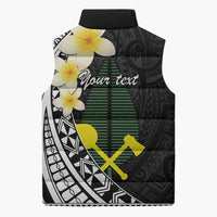 Alo Chiefdom Wallis and Futuna Personalized Sleeveless Puffer Jacket Frangipani Flowers Polynesian Pattern LT9 - Polynesian Pride