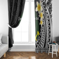 Alo Chiefdom Wallis and Futuna Personalized Window Curtain Frangipani Flowers Polynesian Pattern LT9 - Polynesian Pride