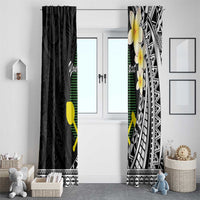 Alo Chiefdom Wallis and Futuna Personalized Window Curtain Frangipani Flowers Polynesian Pattern LT9 - Polynesian Pride
