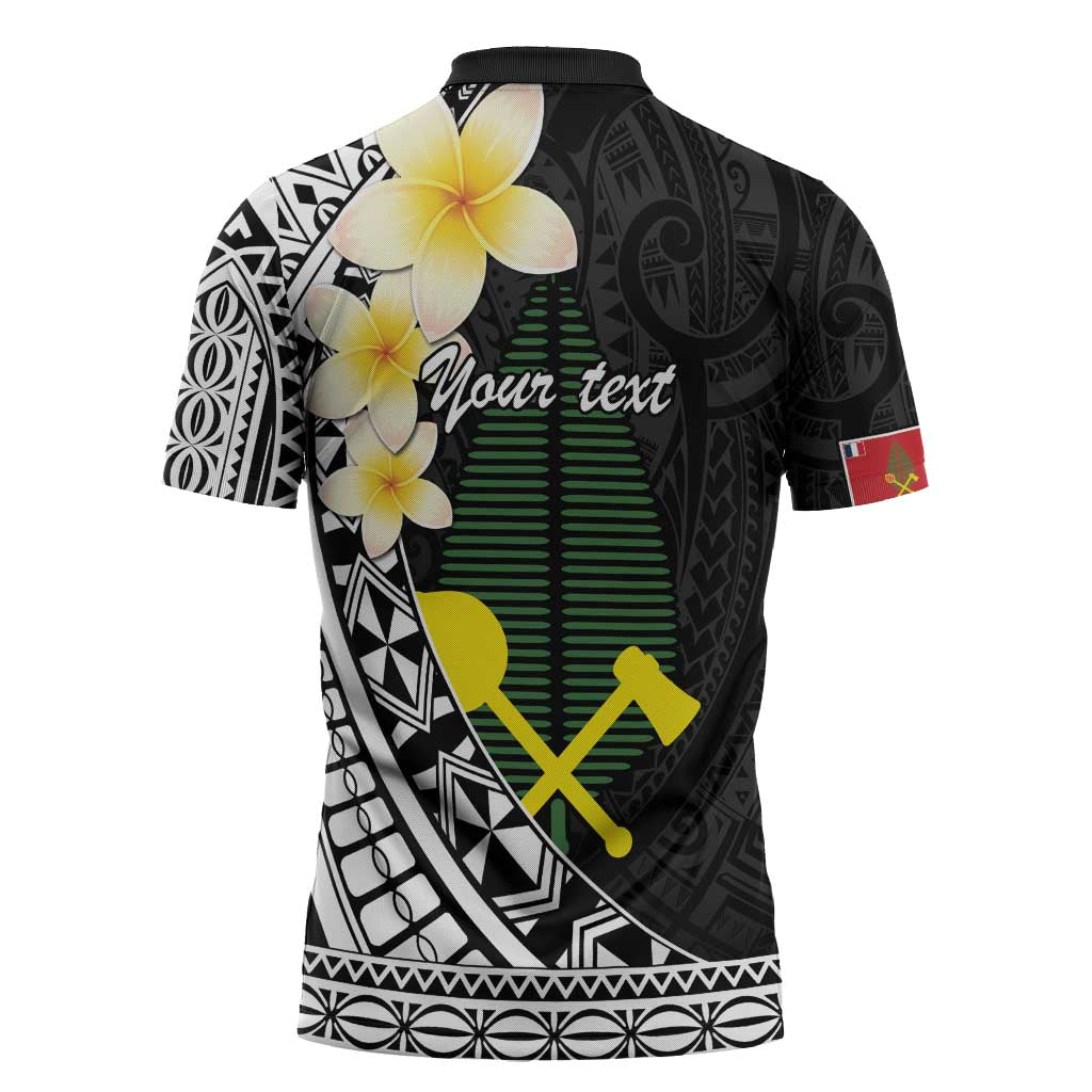 Alo Chiefdom Wallis and Futuna Personalized Zipper Polo Shirt Frangipani Flowers Polynesian Pattern LT9 - Polynesian Pride