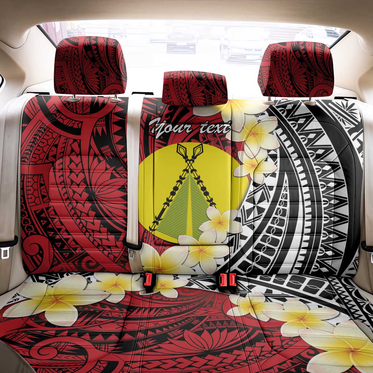 Sigave Chiefdom Wallis and Futuna Personalized Back Car Seat Cover Frangipani Flowers Polynesian Pattern LT9 - Polynesian Pride