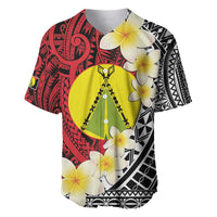 Sigave Chiefdom Wallis and Futuna Personalized Baseball Jersey Frangipani Flowers Polynesian Pattern LT9 Red - Polynesian Pride