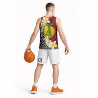 Sigave Chiefdom Wallis and Futuna Personalized Basketball Jersey Frangipani Flowers Polynesian Pattern LT9 - Polynesian Pride