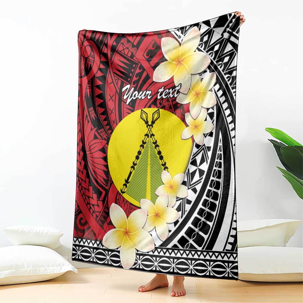 Sigave Chiefdom Wallis and Futuna Personalized Blanket Frangipani Flowers Polynesian Pattern LT9 - Polynesian Pride
