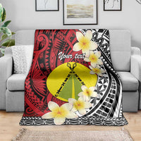 Sigave Chiefdom Wallis and Futuna Personalized Blanket Frangipani Flowers Polynesian Pattern LT9 - Polynesian Pride