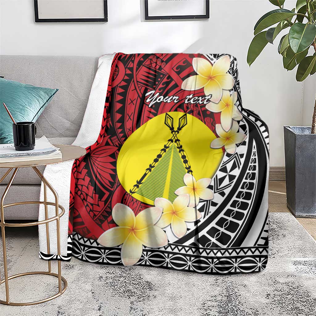 Sigave Chiefdom Wallis and Futuna Personalized Blanket Frangipani Flowers Polynesian Pattern LT9 - Polynesian Pride