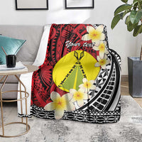 Sigave Chiefdom Wallis and Futuna Personalized Blanket Frangipani Flowers Polynesian Pattern LT9 - Polynesian Pride