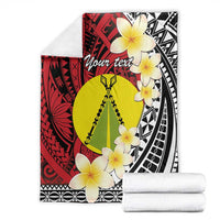 Sigave Chiefdom Wallis and Futuna Personalized Blanket Frangipani Flowers Polynesian Pattern LT9 - Polynesian Pride