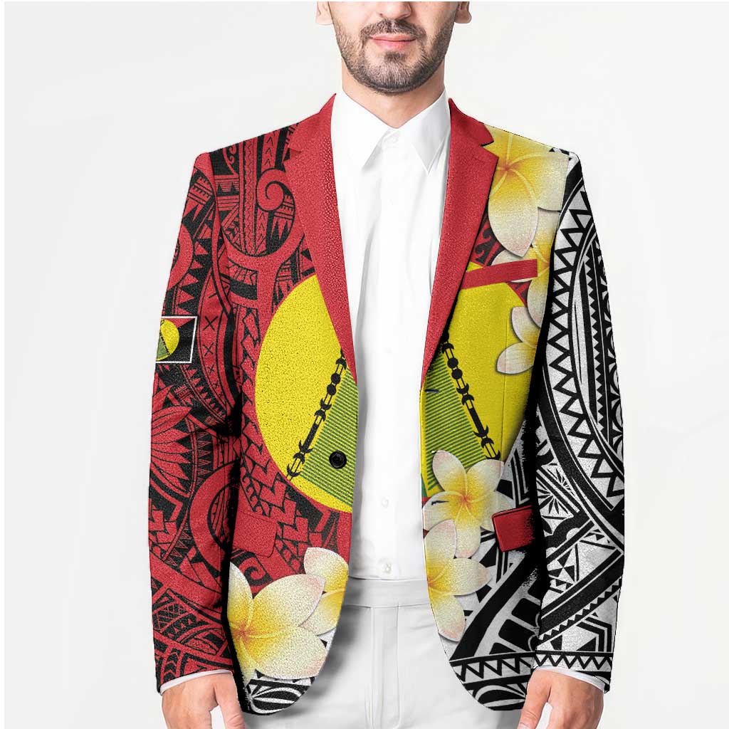 Sigave Chiefdom Wallis and Futuna Personalized Blazer Frangipani Flowers Polynesian Pattern LT9 - Polynesian Pride