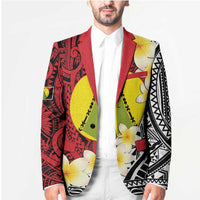 Sigave Chiefdom Wallis and Futuna Personalized Blazer Frangipani Flowers Polynesian Pattern LT9 - Polynesian Pride