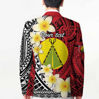 Sigave Chiefdom Wallis and Futuna Personalized Blazer Frangipani Flowers Polynesian Pattern LT9 - Polynesian Pride